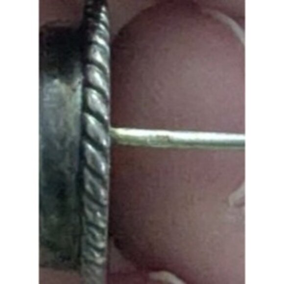 Sterling Silver 925 Amber Oval Stud Earrings Retro Chic Jewelry - Picture 9 of 11